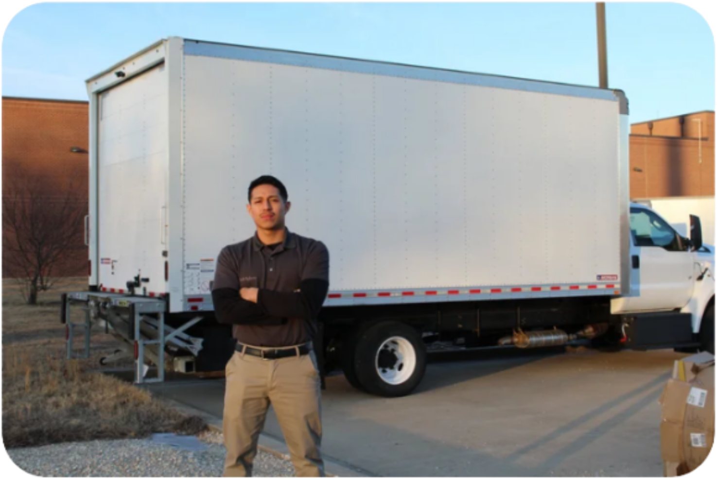 A VendiSphere service truck and technician ready for a route